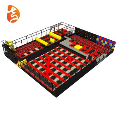 China With Large Protective Net Wholesale Commercial Kids Indoor Trampoline Parks For Sale With Foam Blocks for sale