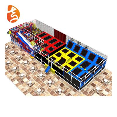 China With Protective Net High Quality Popular Big Children Jumping Bungee Indoor Trampoline Park for sale