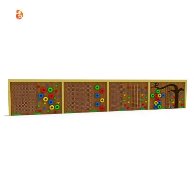 China Climbing Playsets Outdoor Wooden Children's Wall Combination Park Playground Slide 15-30 Kids Outdoor Climbing Quilting Double And Quadruple Quilting for sale