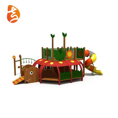 China Outdoor Wooden Model Cabin, Children's Game Outdoor Wooden Playsets Beetle Equipment With Slide Outdoor Playground 15-30 Kids Climbing Installation NC; ZHE for sale