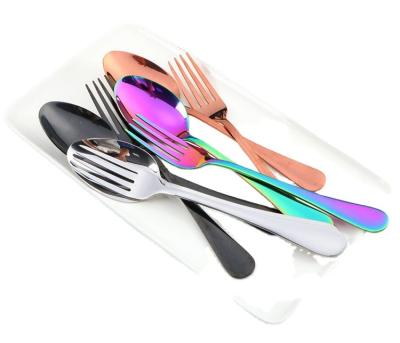 China Disposable Portable Travel Camping Utensils 8-Piece Stainless Steel Cutlery Set for sale