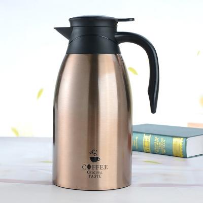 China Sustainable Vacuum Smart Temperature Household 304 Stainless Steel Thermos Coffee Pot 2L Water Measuring Hot Pot for sale