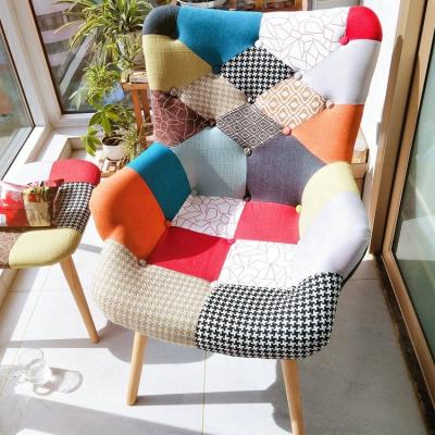 China Modern Patchwork Upholstered Sofa Chair Extended Simple Relaxing Set Designs For Living Room Furniture for sale