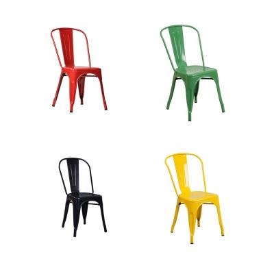 China Cooling Dining Chair Black Industrial Steel Chair Frame Metal Chair For Hotel Dining Room for sale