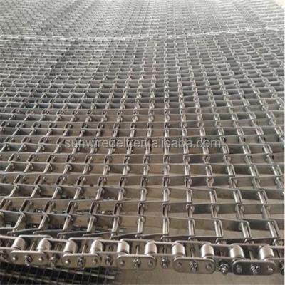 China Heat Resistant SS304 SS316 Flat Wire Conveyor Belt For Food Processing for sale