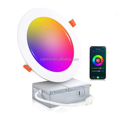 China Tuya 4 Inch Residential Wifi Smart LED Recessed Lighting Compatible With Alexa And Google Home Slim Light for sale