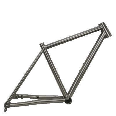 China Low Density Custom Branded Gr9 Titanium Tube Road Bicycle Frame 28mm Tire for sale