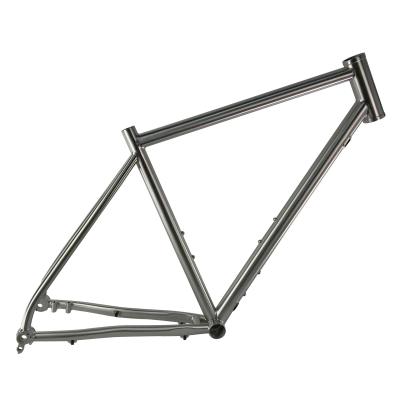 China Super Light Weight Off Road Gravel Bike Titanium Frame 51cm Size Accept Custom For Flat Disc Brake for sale