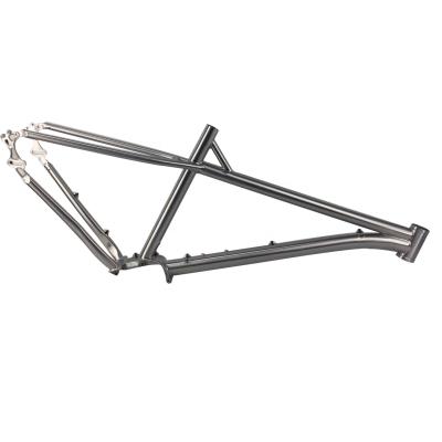 China Rare Gr9 3AL/2.5V Low Density Titanium Sprocket Bicycle Frame For Sale for sale