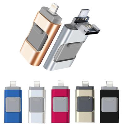 China Metal 3 in 1 OTG usb flash drive 3.0 16gb 32gb 64gb for sale