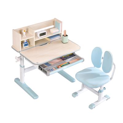 China Adjustable Height Multifunctional Ergonomic Wooden Kids Furniture Sets Children Desk Kids Study Desk for sale