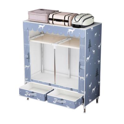 China Foldable Modern Design Fabric Bedroom Furniture Portable Bedroom Furniture Wardrobe for sale