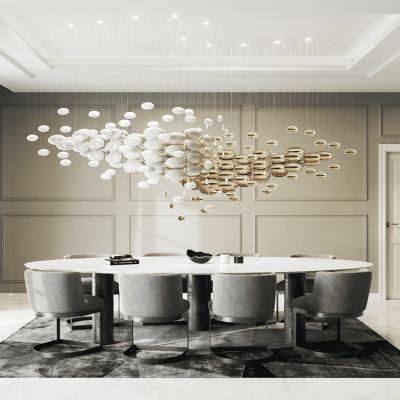 China Hight quality creative personality hotel customizable luxury glass modern chandelier pendant light for sale