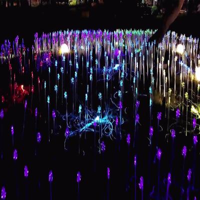 China Night Garden Decoration Solar Outdoor Color Changing Optical Fiber Light for sale