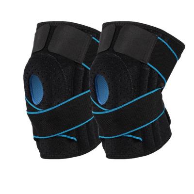 China Wholesale Breathable Knee Brace Silicone Gel Pads Spring Support Patella Stabilizer Basketball Compression Sports Knee Wrap for sale