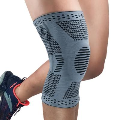 China Hot Selling Breathable Sports Knee Support Silicone Pads Fitness Safety Basketball Running Elastic Knee Brace for Men and Women for sale