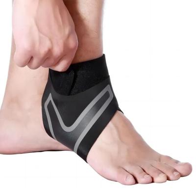 China Customized Logo Sports Safety Adjustable Running Ankle Protector Support Compression Neoprene Breathable Ankle Brace for sale