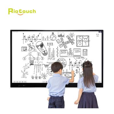 China Touch Screen Riotouch 65 75 86 Inch Smart Display For Conference School Teaching Equipment Interactive Flat Panel for sale