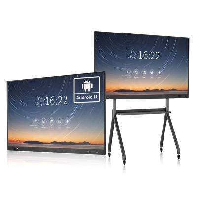 China Education.Training.Office New Arrival 2022 Android 11.0 8G Ram+128G Touch LED Screen Dual System Smart Interactive Board For Classroom for sale