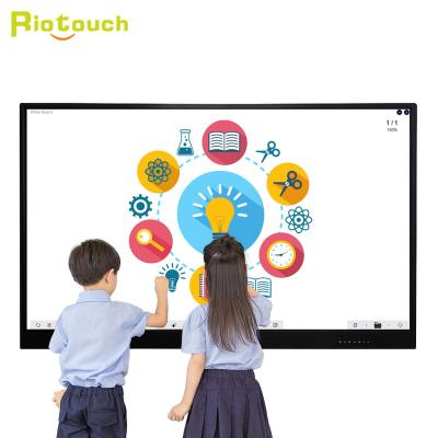 China Touch Screen Riotouch 65 75 86 Inch Display IR Panel 4K LCD Touch Interactive Smart Electronic Equipment for Classroom and Conference for sale