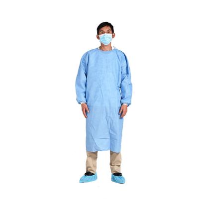 China Eco-friendly Disposable Medical Gown Isolation Gown With Rib Cuff Fast Delivery for sale