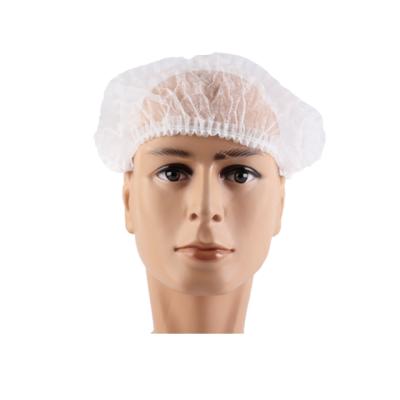 China Easy To Use Low Moq High Quality Non Woven Food Industry Clip Hat Hairnet Disposable Broom Cap for sale