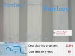 farrleey highly breathable polyester needle felt dust filter cartridge material for industrial filtr