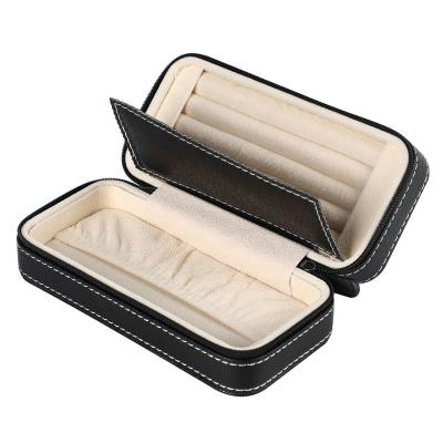 China Wholesale Leather Portable Jewelry Storage Bag Zipper Bag Watch Storage Bag for sale