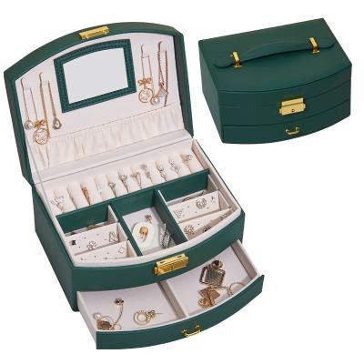 China New Double-Layer Creative Ear Nail Jewelry Display Storage Watch Packaging Watch Storage Box Multi-Function Drawer Jewelry Box for sale