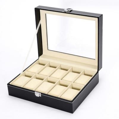 China Factory direct sales 10PU leather watch box jewelry box storage display sales box leather wholesale for sale