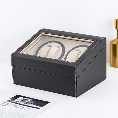 China Watch Packaging Watch Storage Show PU High Quality Shaker Watch Winder Box Automatic Simple Leather for sale