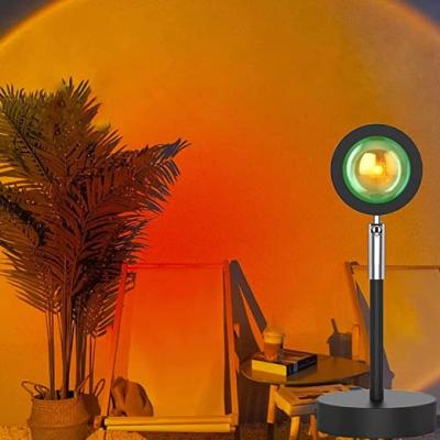 China New Trends Modern Sunset Projection Table Halo Rainbow Night Lamp RGB LED Floor Light Sunset Photographic Projection Lamp for sale