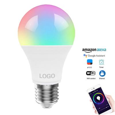 China Residential Graffiti E27 E26 B22 LED Light Bulb 10W App Voice Control Smart Alexa Google Assistant Multi-Color Changing RGB LED Light Bulb for sale