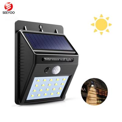 China Motion Sensor Solar Outdoor Lights Theme Park LED Lights Wireless Waterproof Outdoor Light for Garden Fence Patio Garage Wall Lamp for sale