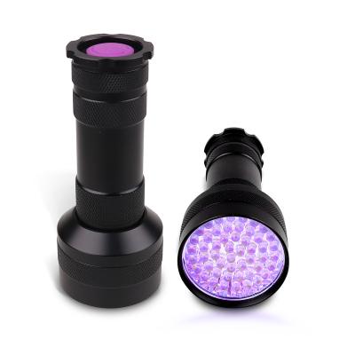 China Industrial Aluminum Ultraviolet 395 Nanometer Black Urine Pet Torch Ultraviolet UV Flashlight Scorpion Light 51 LED UV Lamps for sale