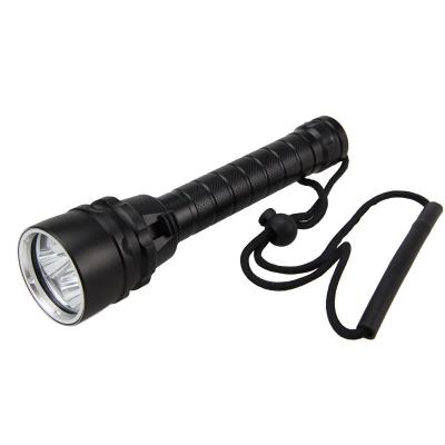 China Underwater 80M Emergency IP68 Waterproof 18650 Dive Torch Light Rechargeable LED Aluminum Scuba Diving Flashlight for sale