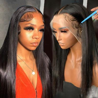 China Hd Wholesale Soft Smooth Thick Virgin Raw Brazilian Hair Lace Front Wigs, Transparent Lace Frontal Human Hair Wigs For Black Women for sale