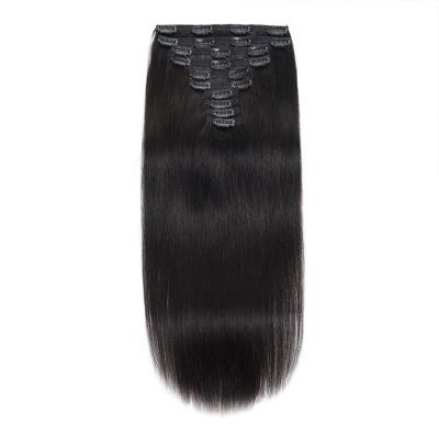 China Silky Straight High Quality Silky Straight Hair Extension Clip In Extension Top Grade Remy Hair Hair Clip In Extension For White Women for sale