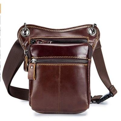 China Waterproof PU Leather Men's Multifunctional Waist Pack Drop Leg Bag Cross - Body Messenger Cross Body Bag for sale