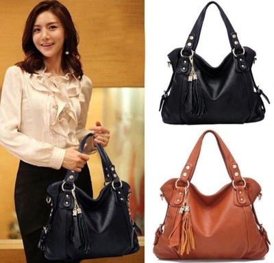 China Lady's Messenger Bag Tassels Evening Tote Hobo Bag PU Leather Handbag Shoulder Women's Tassels for sale