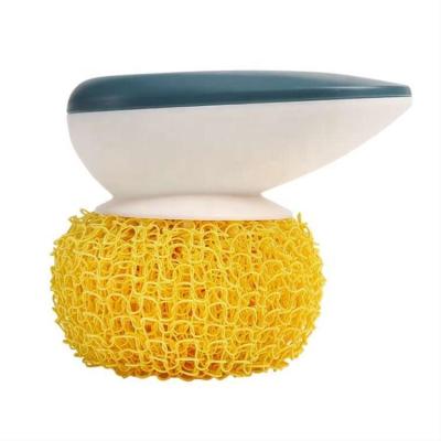 China Viable Pot and Kitchenware Sweep Replaceable Steel Ball Brush Nano Ball Cleaning Brush for sale