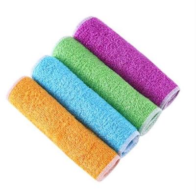 China Viable Non-stick Dish Towel Kitchen Cloth Double Layer Thickened Dish Degreasing Cleaning Cloth for sale