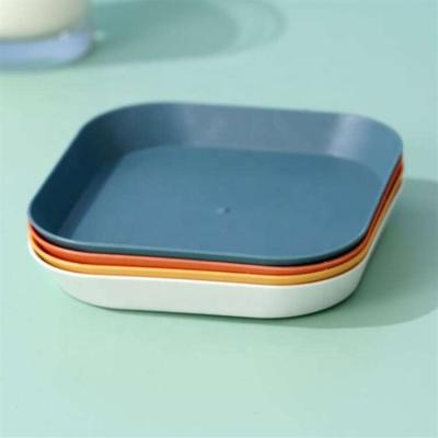 China Sustainable Household Fruit And Snack Dish Round Dipping Dish Bone Seasoning Colored Plastic Dish for sale