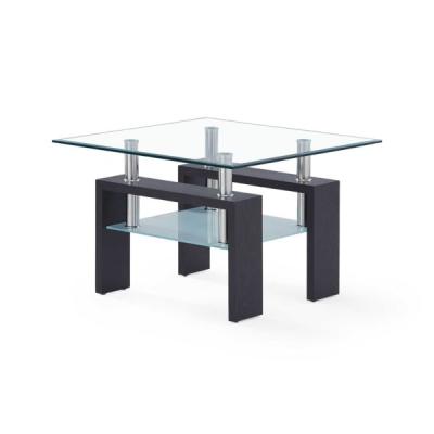 China R&H Modern Glass Coffee Table White/Black/Brown, Center Table For Living Room, Modern Glass Side Table for sale