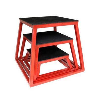 China Bodybuilding Fitness Speed ​​Training Plyo Platform Red Steel Box / Plyometric Steel Box for sale