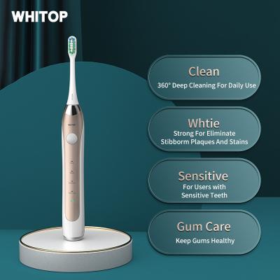 China Side change reminder. Smart pressure sensor. Memory retention. WHITOP Sonic Toothbrush Electric Toothbrush Radio Rechargeable Automatic Electric Toothbrush with 240 Days Battery Life for sale