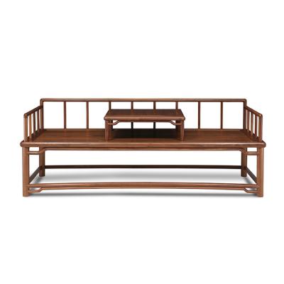 China Home Arhat Living Room Furniture Tenon Bed and Tenon Structure Black Walnut Custom Chinese Royal Wooden Bed Furniture for sale