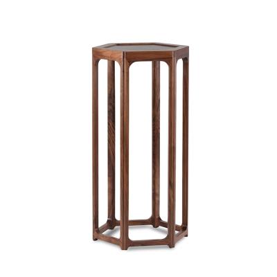 China Tenon and Tenon Structure Special Manufacturing Process Wooden Flower Pot Stands Black Walnut Furniture Bonsai Rack for sale