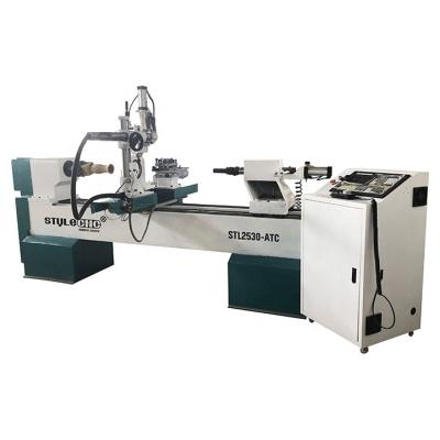 China Hotels ATC CNC Wood Lathe With Auto Tool Changer for sale