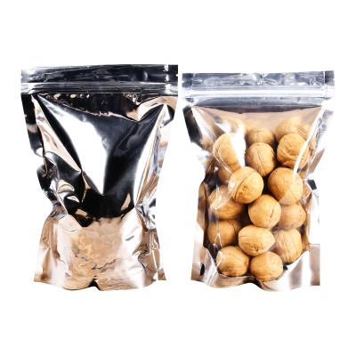 China Disposable Clear Silver Resealable Mylar Airtight Bags For Aluminum Foil Packing Valve Zipper Pull Lock Bulk Food Storage Candy Foil Pouch for sale